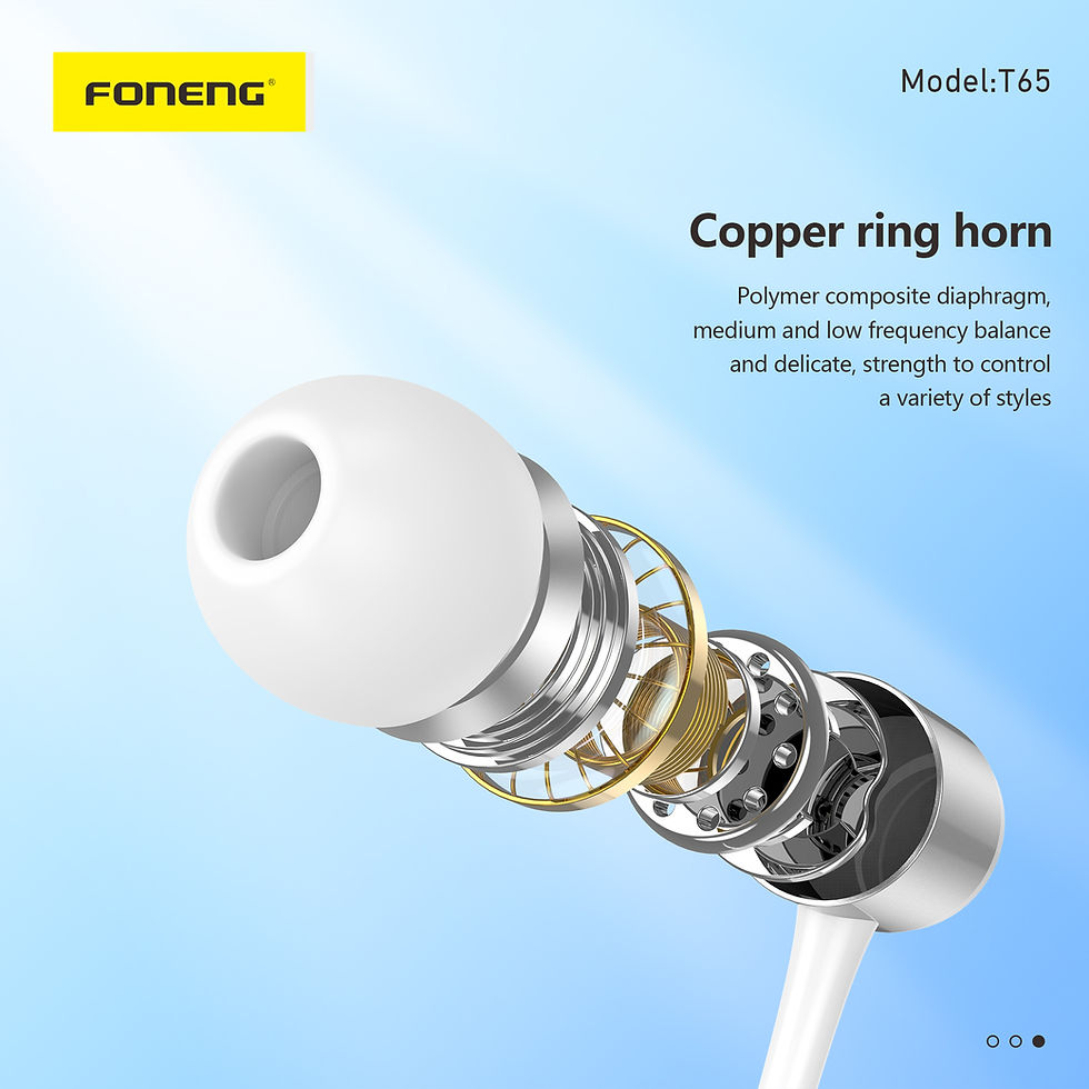 Thumbnail: Foneng Earphones T65 Type-C White