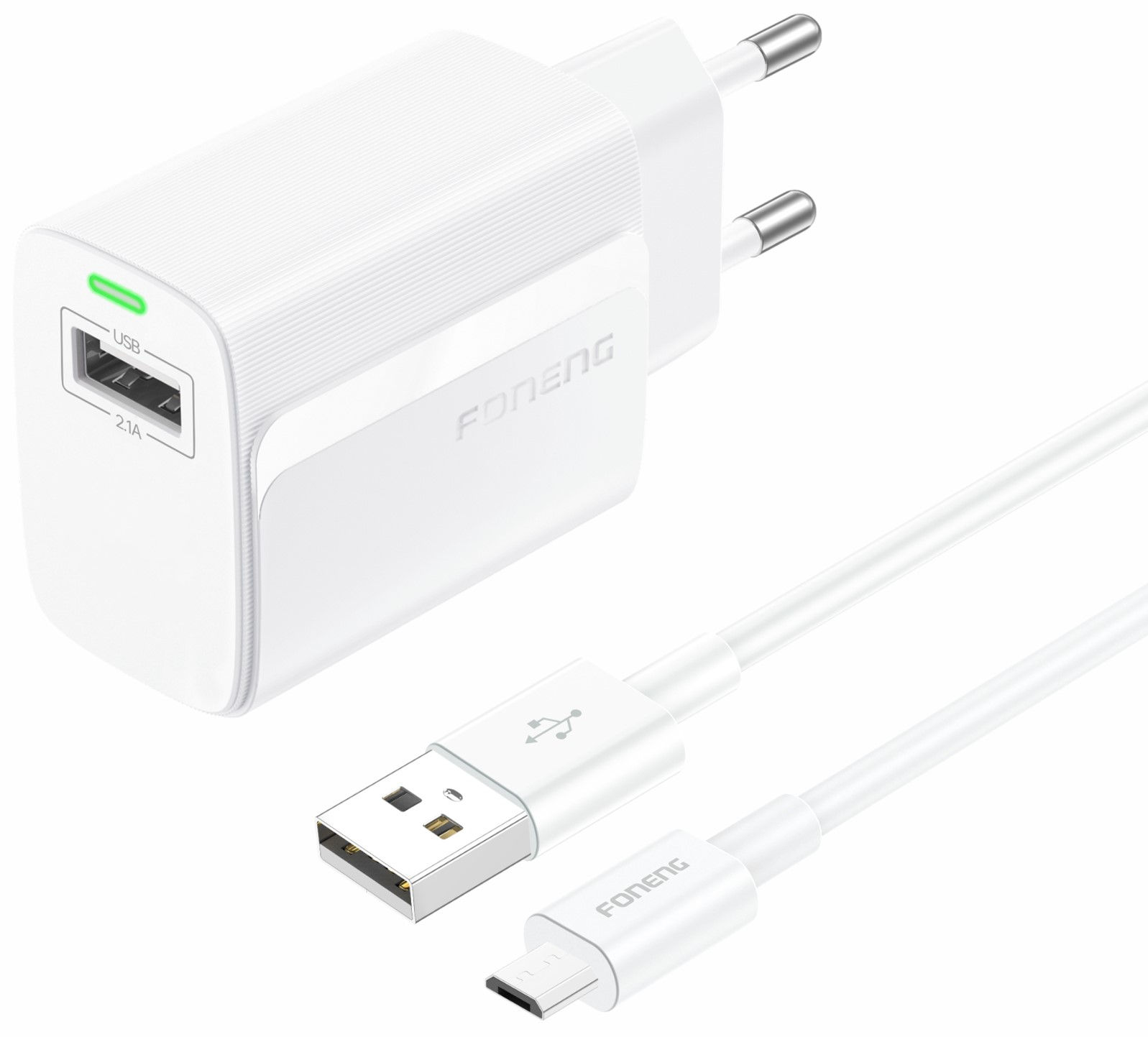 Foneng EU76 A USB Charger With Micro Cable