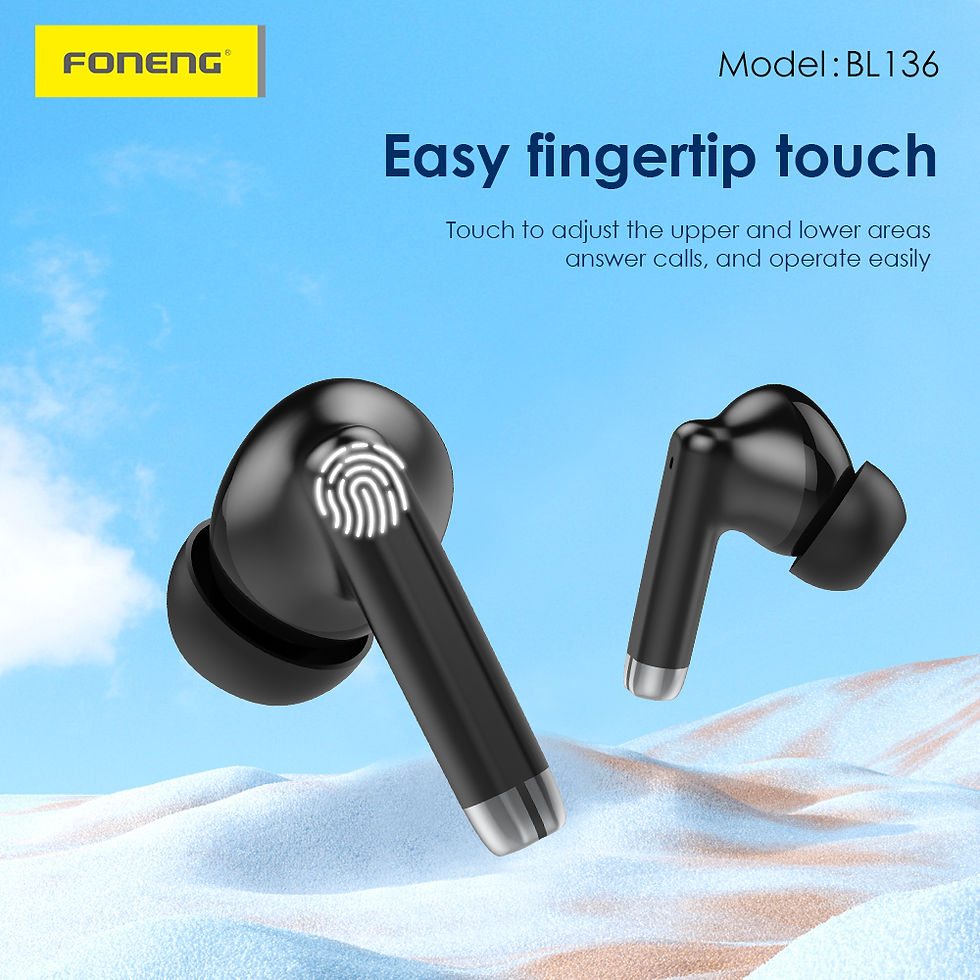 Thumbnail: Foneng TWS Earphone BL136 Black