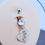 Thumbnail: CZ Tilted Heart Belly Button Ring