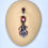 Thumbnail: Red Gem Reaper Belly Button Ring