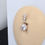 Thumbnail: Rose Gold Top Drop CZ Belly Button Ring