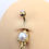 Thumbnail: White Seashell Belly Button Ring
