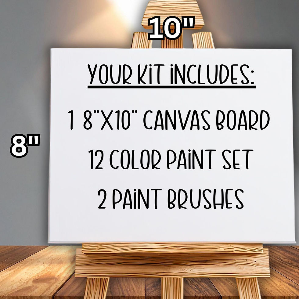 Thumbnail: Custom Birthflower 13th Birthday Paint Kit Design Pre-Drawn Paint Kit, 8x10" ...