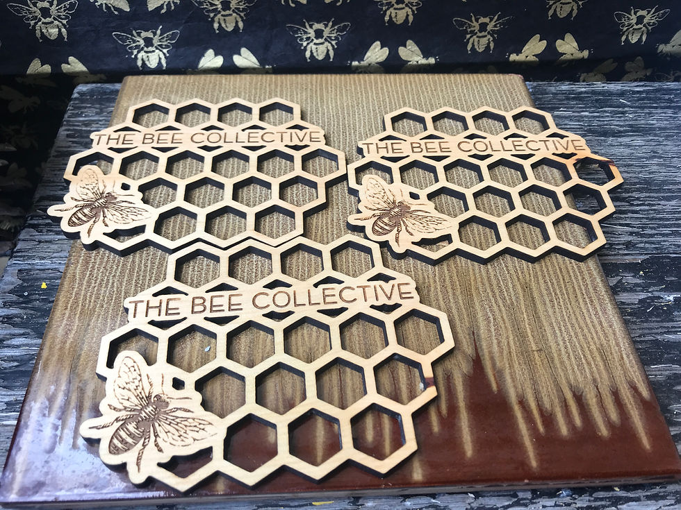 Thumbnail: Bee Collective coasters