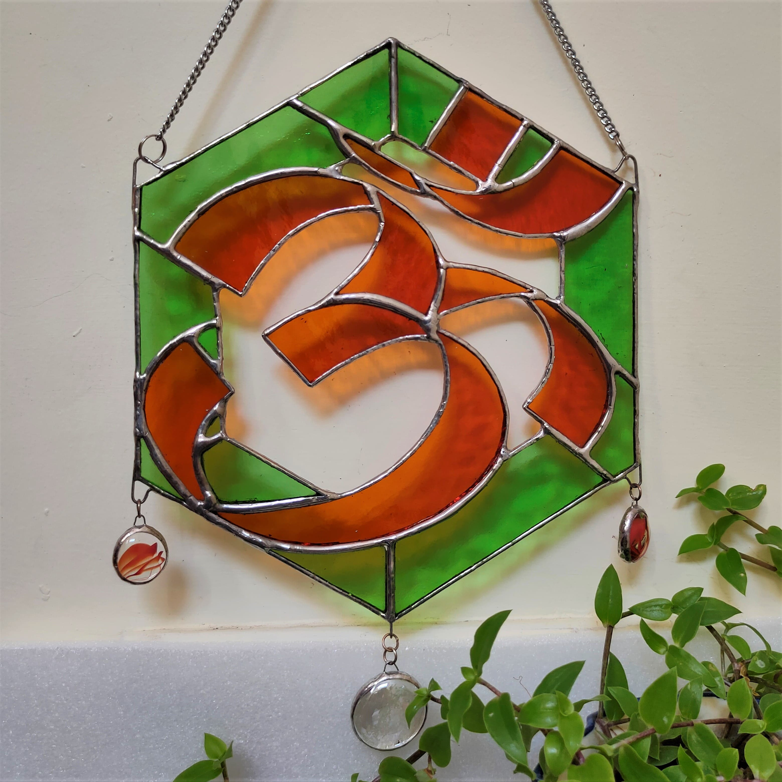 ‘OM’ Amber Hanging Decoration