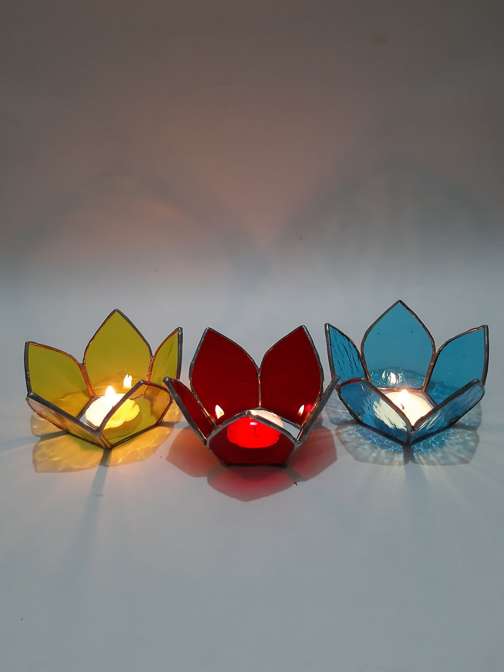 Thumbnail: 'Lotus Design' Tealight Holder Set