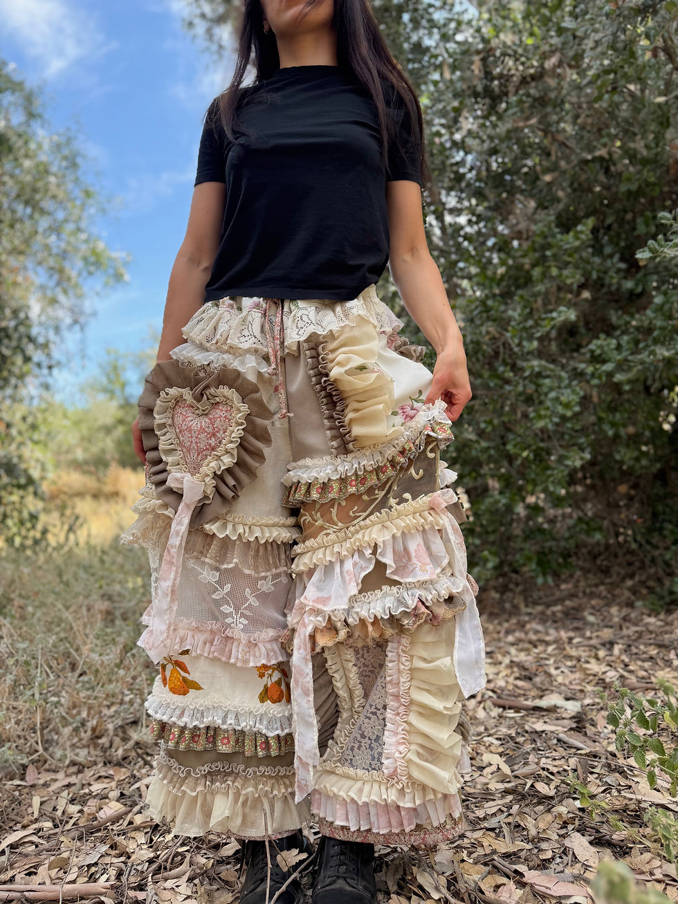 Миниатюра: Adjustable Waist Recycled Ruffle Pants⚜️S-2XL⚜️
