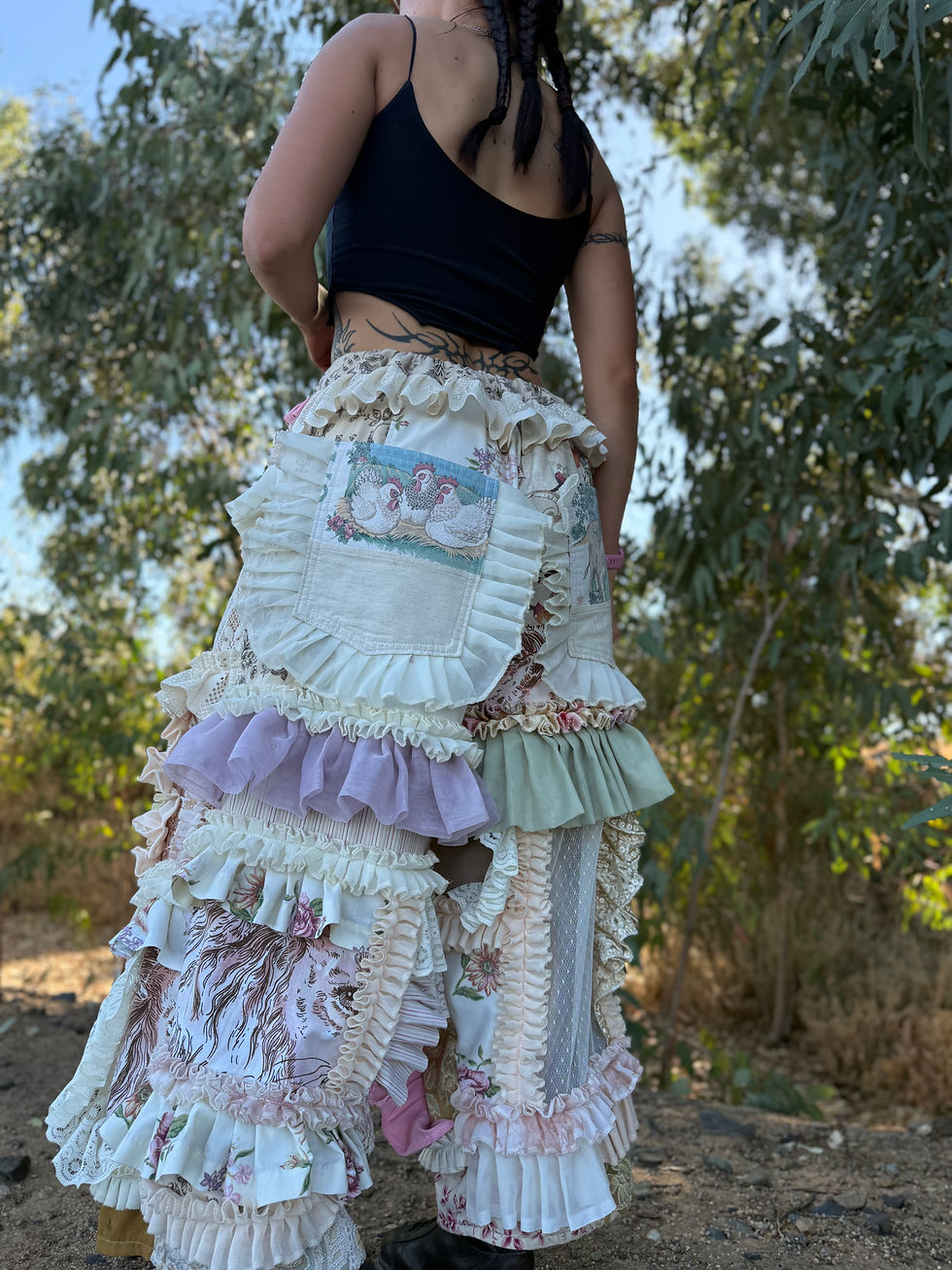 Thumbnail: Adjustable Waist Recycled Ruffle Pants✨XS-2XL✨