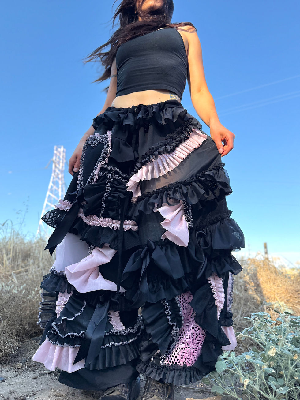 Thumbnail: Adjustable Waist Recycled Ruffles Pants✨S-3/4XL✨