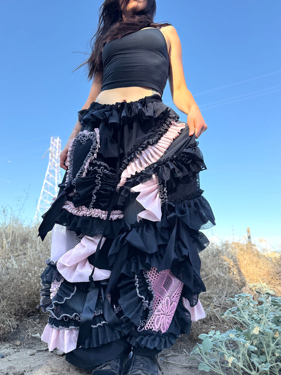 Thumbnail: Adjustable Waist Recycled Ruffles Pants✨S-3/4XL✨