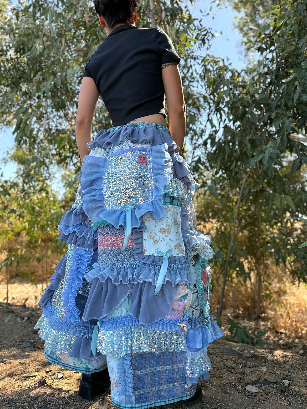 Thumbnail: Adjustable Waist Recycled Ruffle Pants🦋S-3/4XL🧚