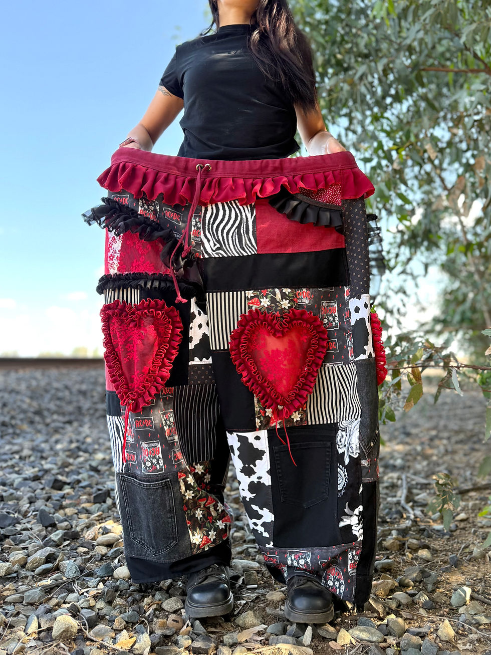 Thumbnail: Recycled pants/ S-4XL/one of one/ adjustable waist♥️