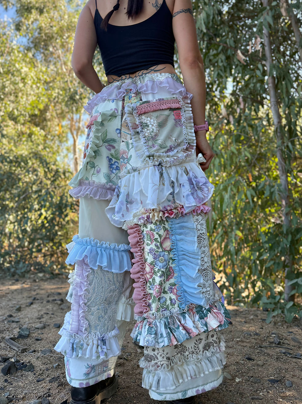 Thumbnail: Adjustable Waist Recycled Ruffle Pants✨XS-2XL✨ 