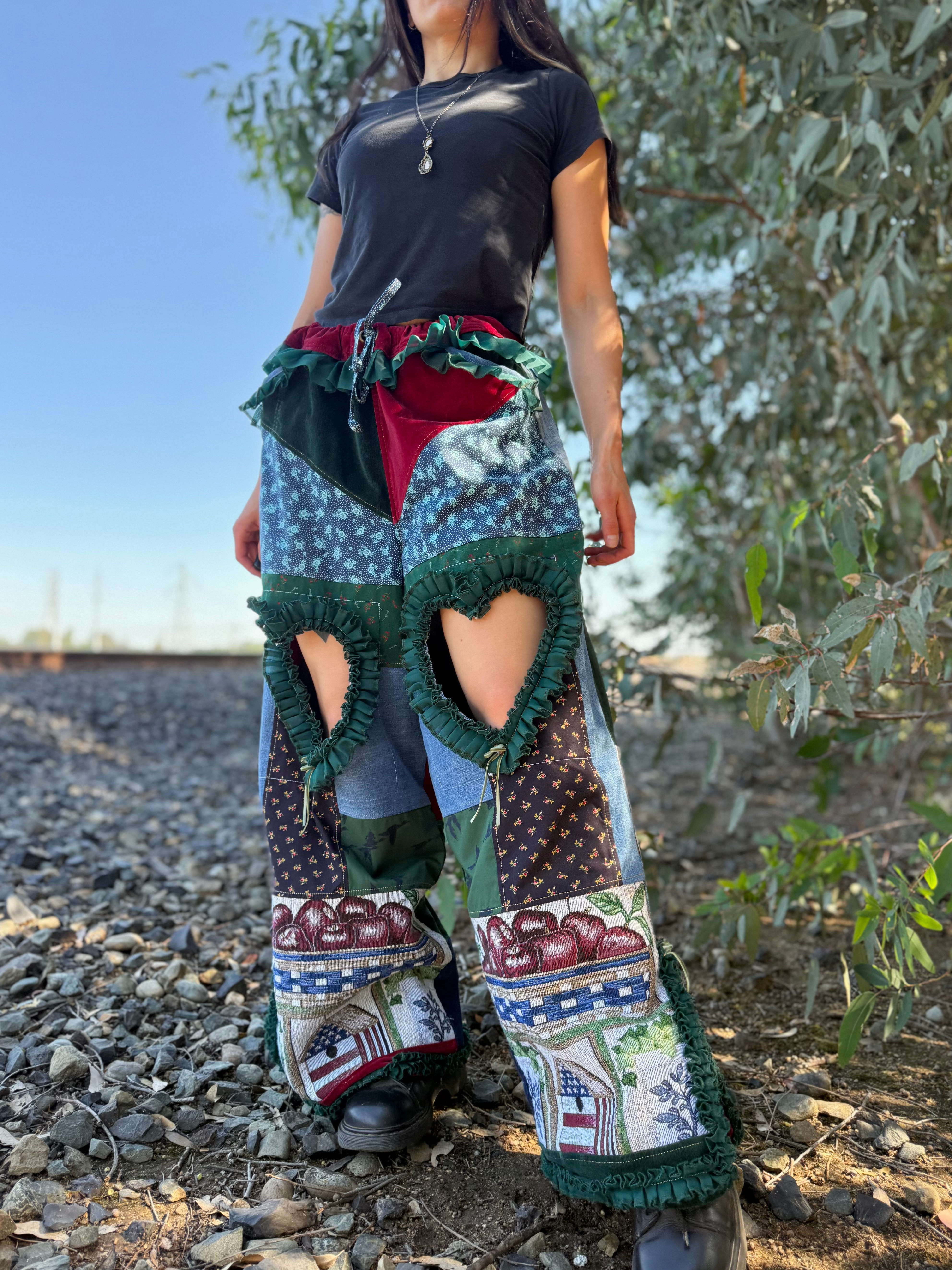 Recycled pants/XS-2XL/one size/adjustable waist♥️🏠🫛