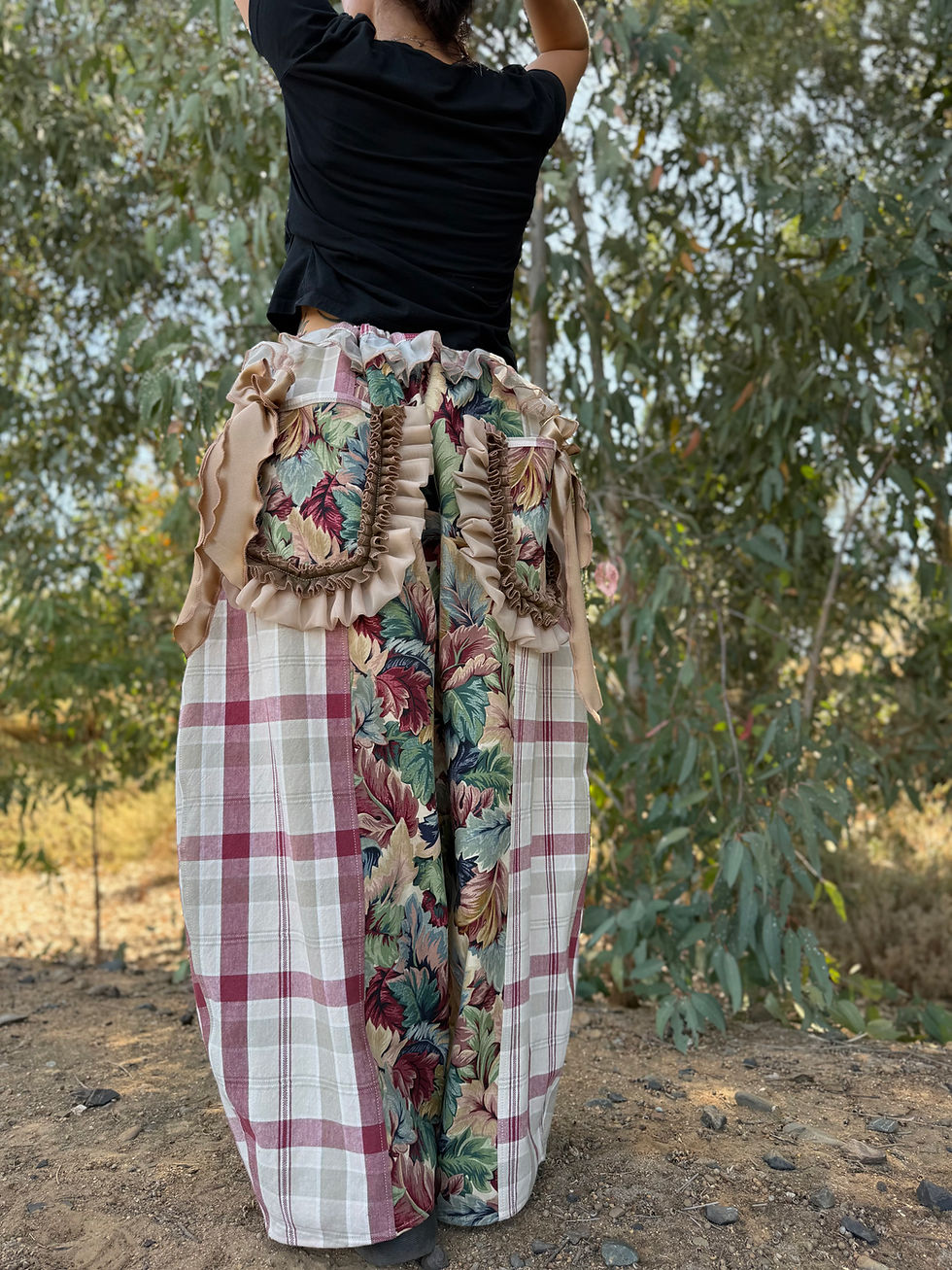 Miniatura: Adjustable Waist Recycled Ruffle Pants *S-3/4XL*