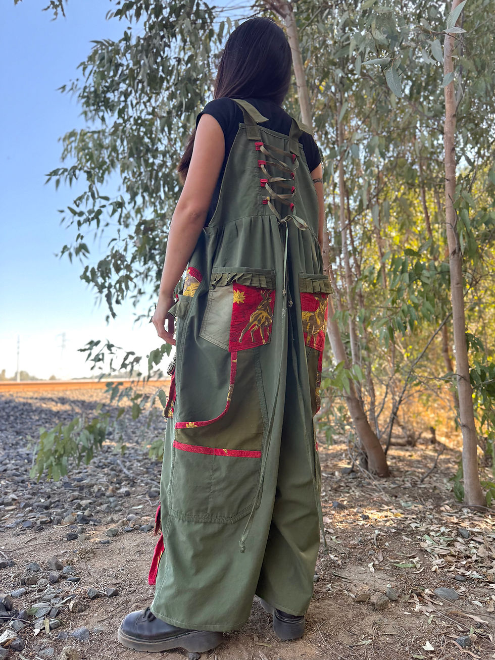Miniature : Upcycled Jumpsuit From Vintage Sleeping Bag/ One of one/ S-3/4XL🤎