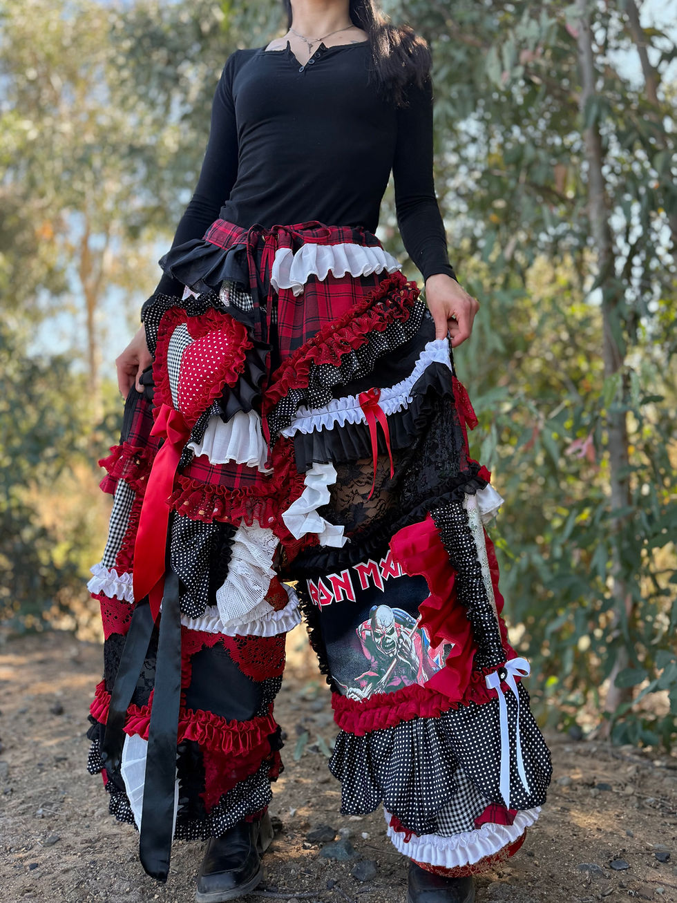 Miniatura: Adjustable Waist Recycled Ruffle Pants♥️S-3/4XL🌹 