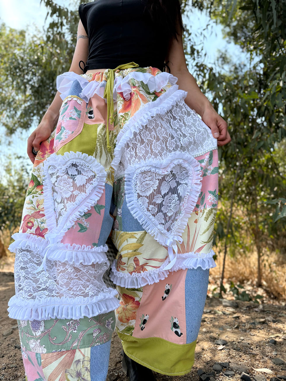 Thumbnail: Upcycled Pants/ Adjustable Waist/ S-3/4XL🌷