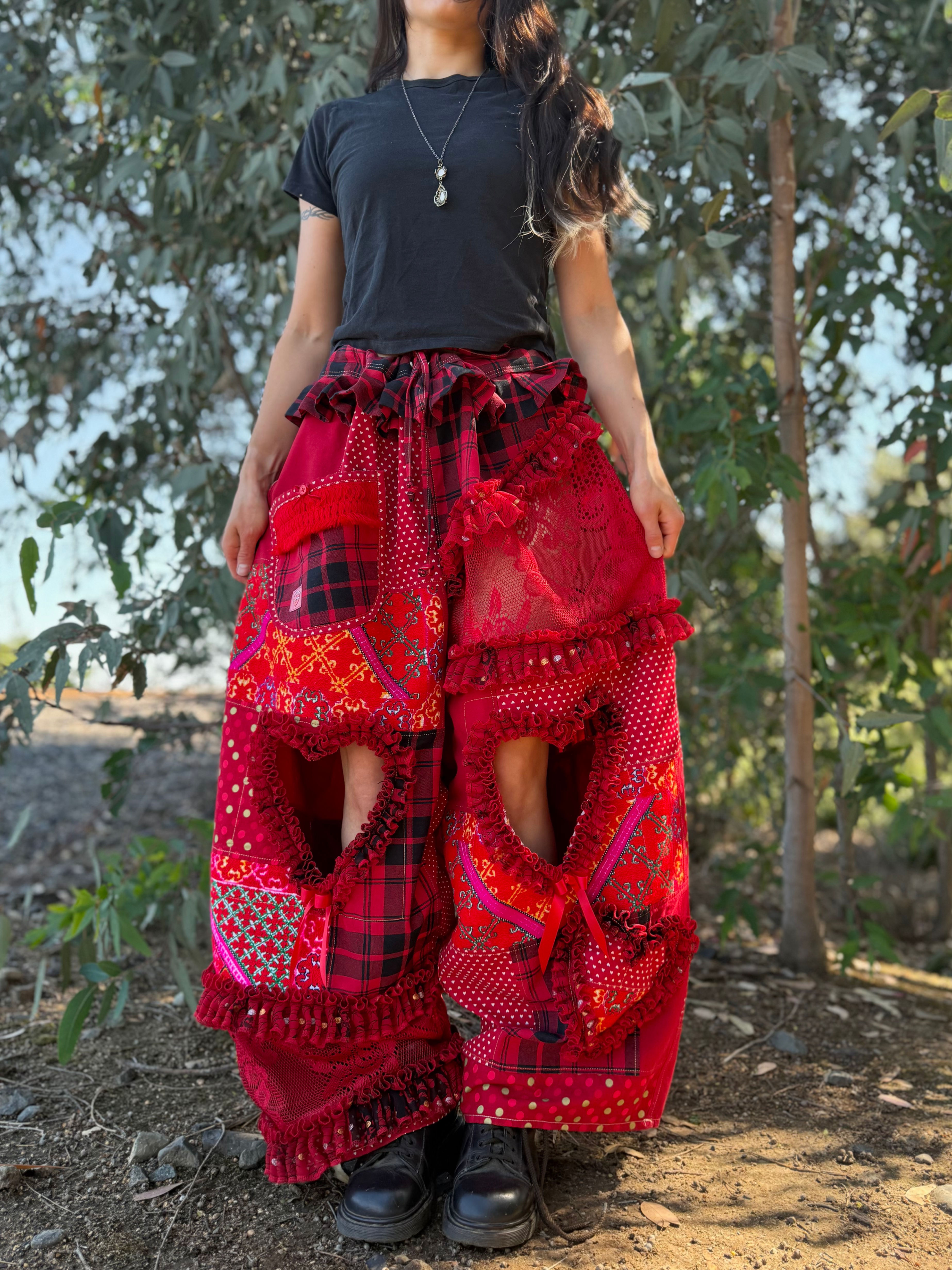 Recycled pants S-3/4XL/one of one/adjustable waist❤️🌹