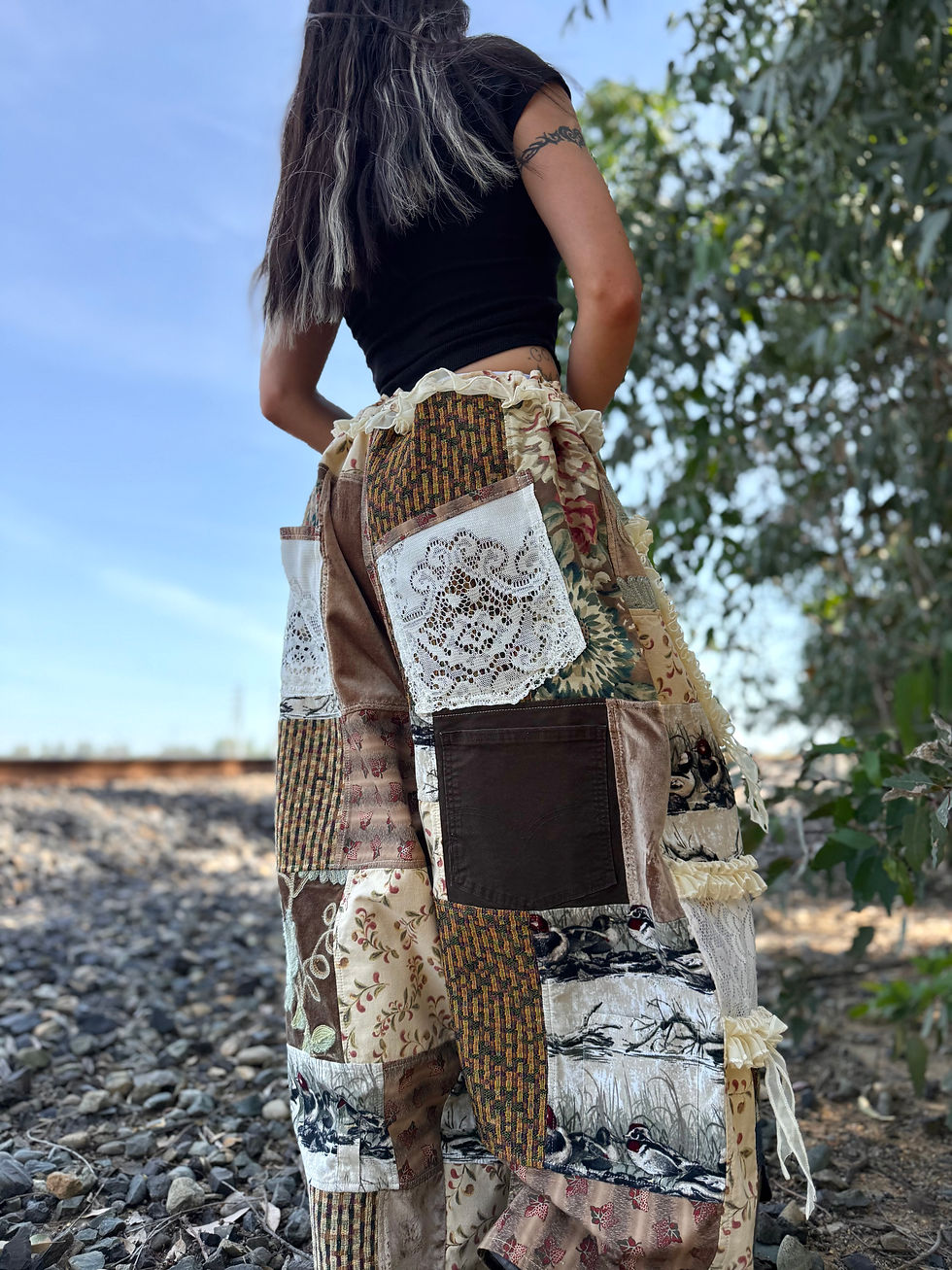 Thumbnail: Recycled pants/ S-3/4XL/one of one 🦆🤍🤎