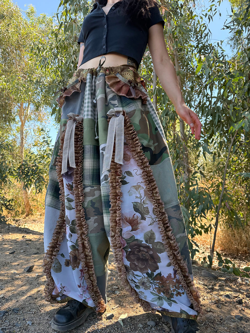 Thumbnail: Adjustable Waist Recycled Pants🪴S-3/4XL🌟