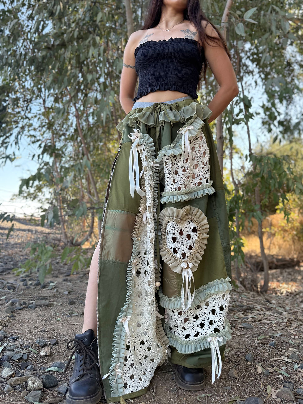 Miniatura: Upcycled Pants From Vintage Sleeping Bag/ One of One/ S-3/4XL🤎