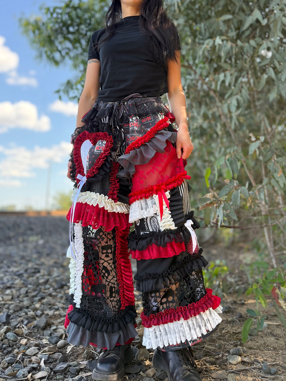 Thumbnail: Recycled pants/ XS-2XL/ one of one/ adjustable waist🖤