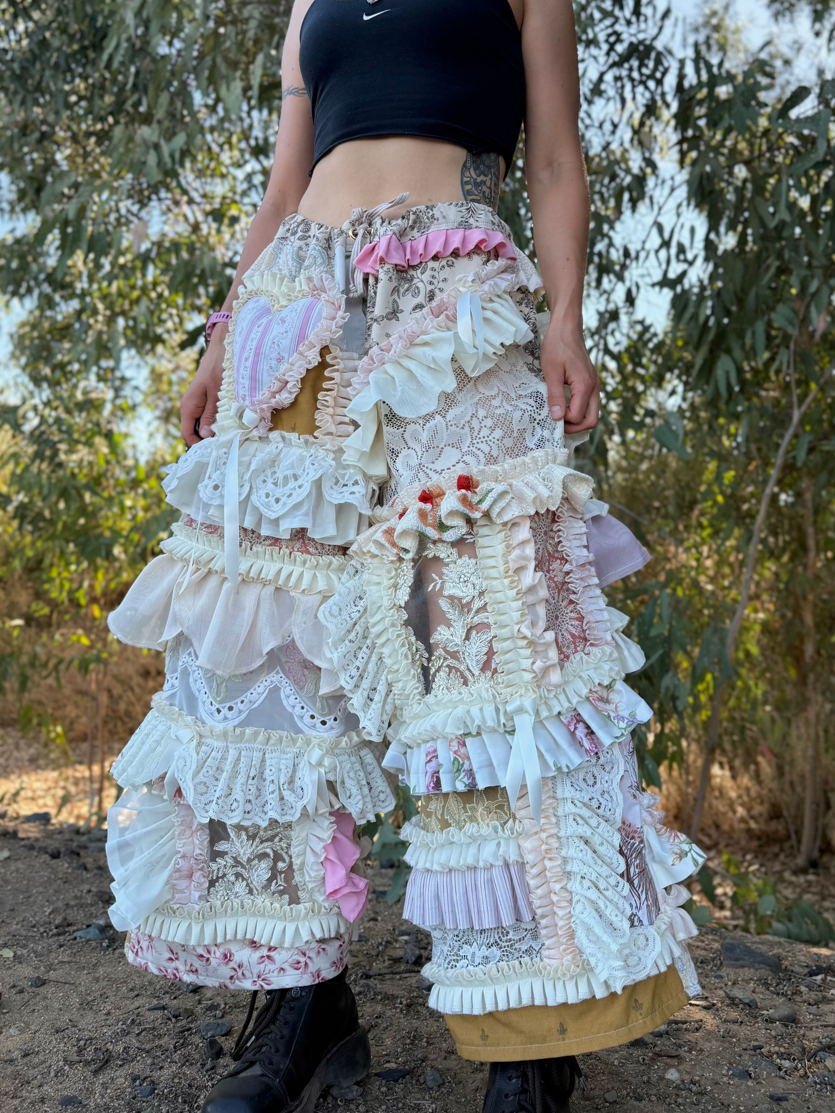 Adjustable Waist Recycled Ruffle Pants✨XS-2XL✨