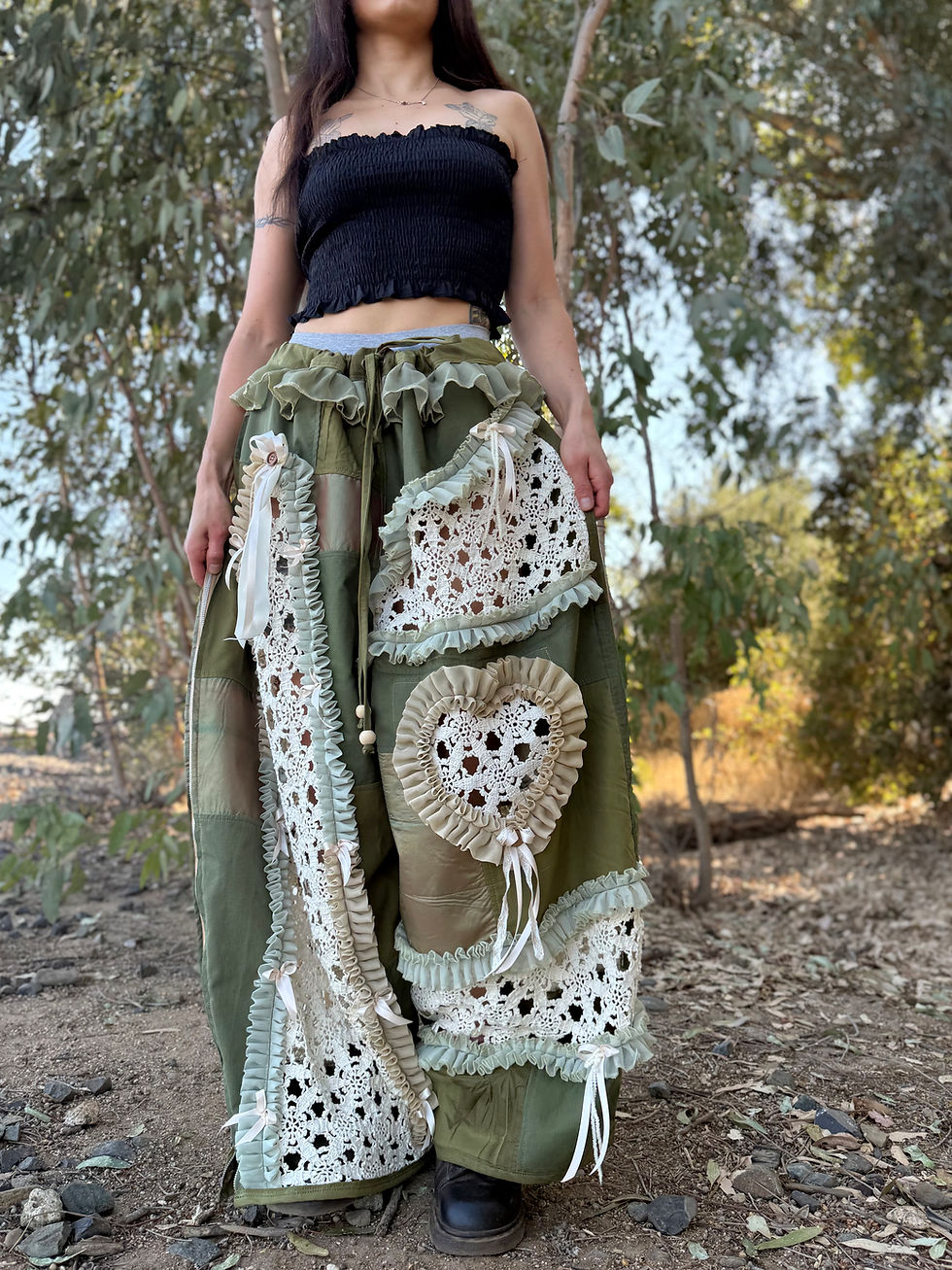 Miniaturbild: Upcycled Pants From Vintage Sleeping Bag/ One of One/ S-3/4XL🤎