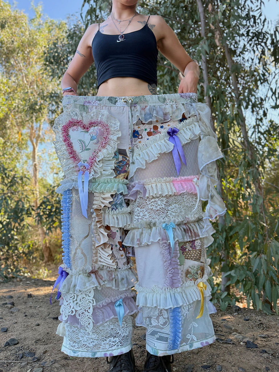 Thumbnail: Adjustable Waist Recycled Ruffle Pants✨XS-2XL✨ 