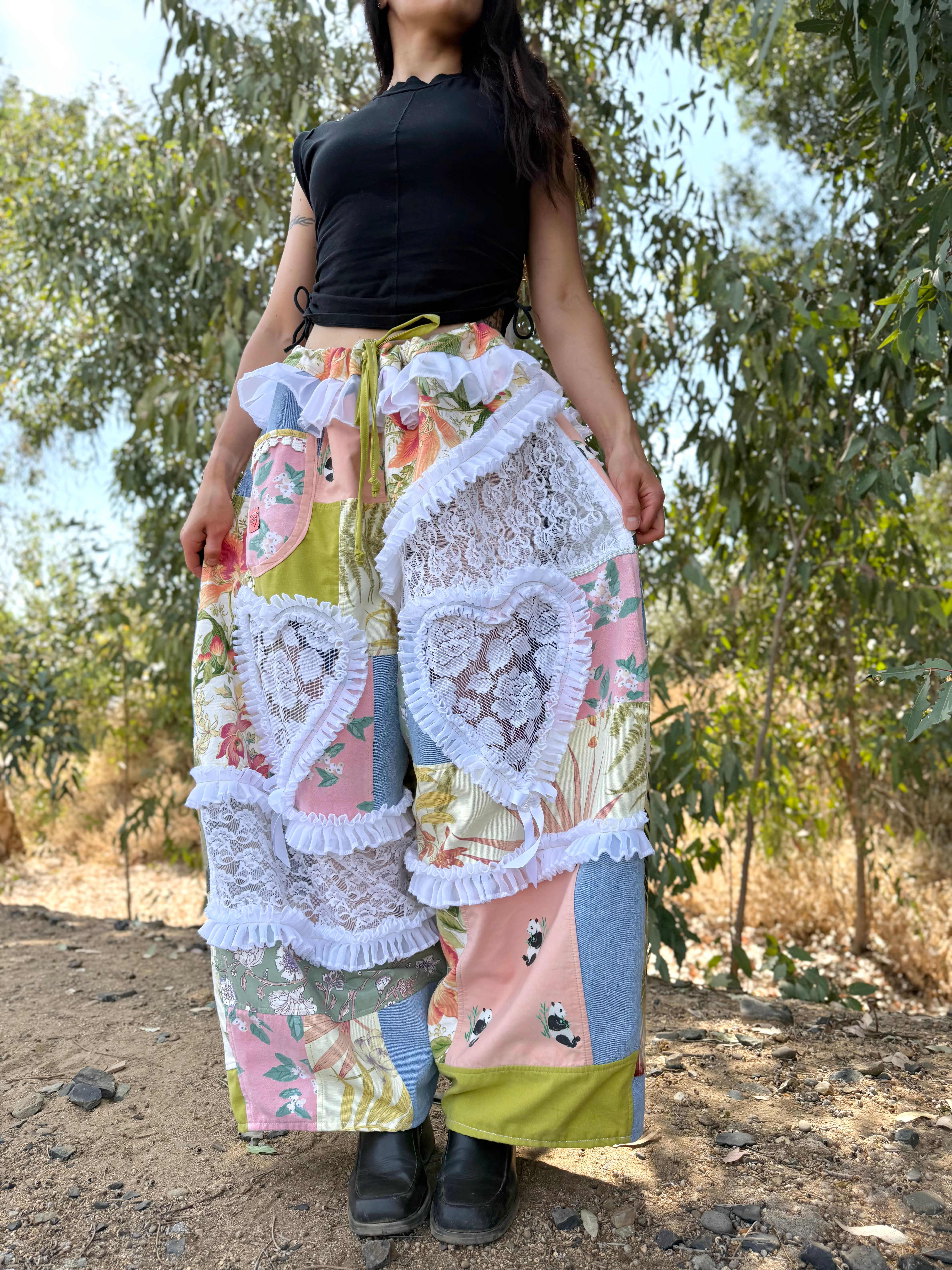 Upcycled Pants/ Adjustable Waist/ S-3/4XL🌷