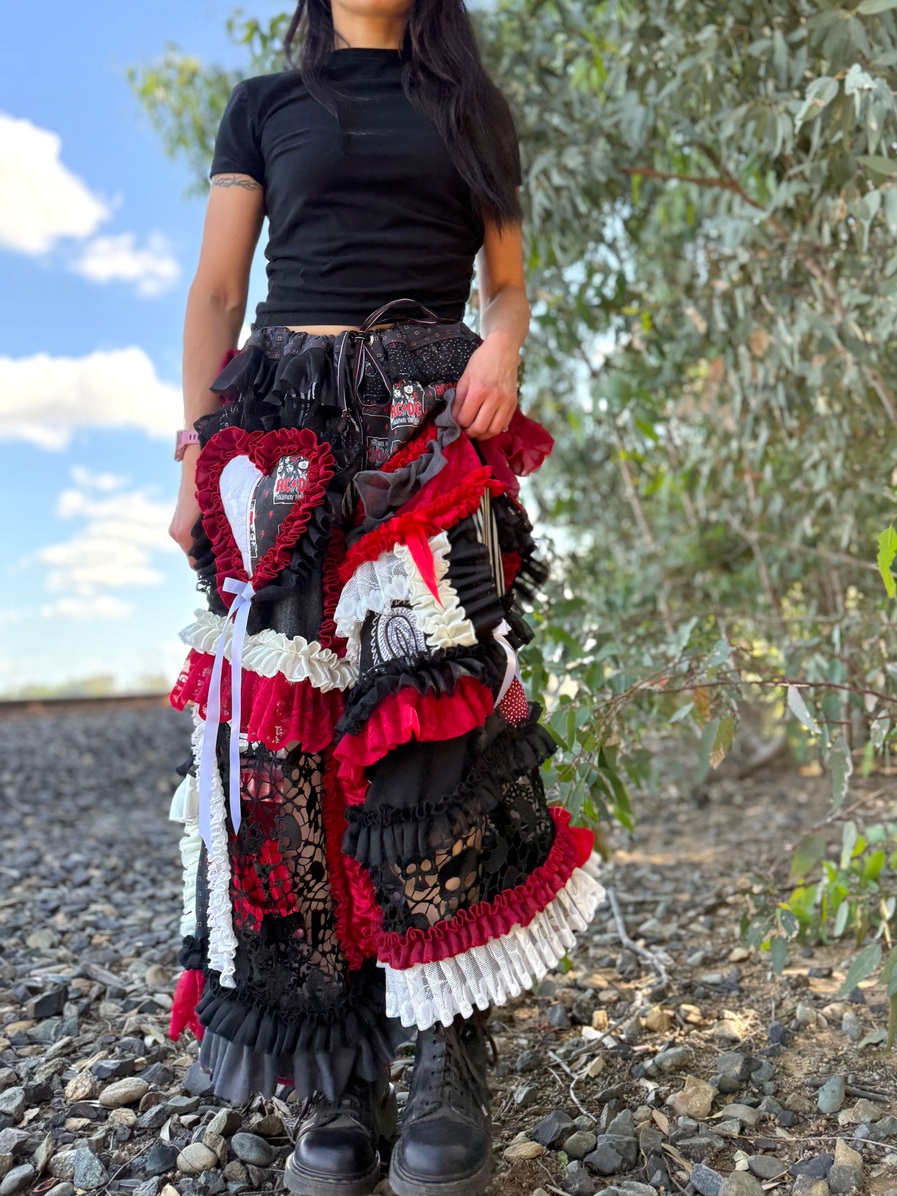 Recycled pants/ XS-2XL/ one of one/ adjustable waist🖤