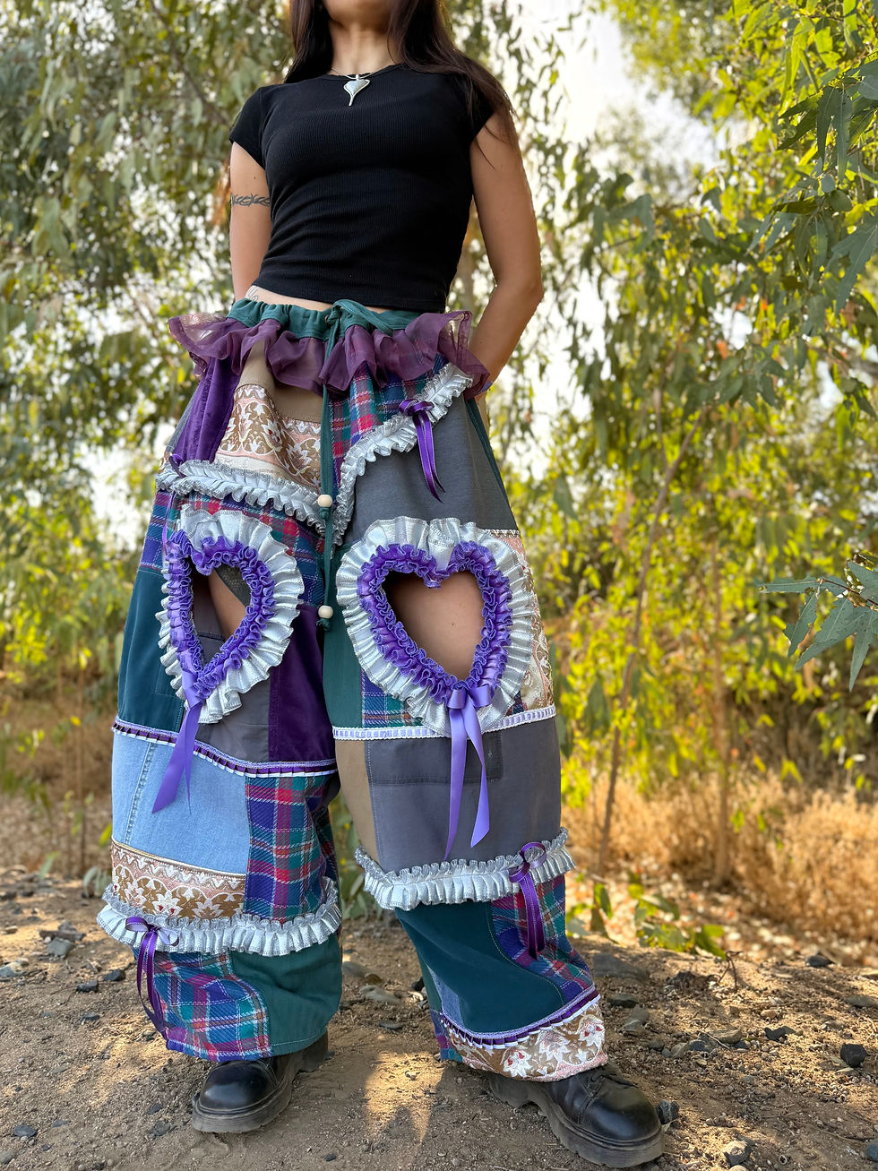 Миниатюра: Upcycled Adjustable Waist Pants/One of One/S-3/4XL✨