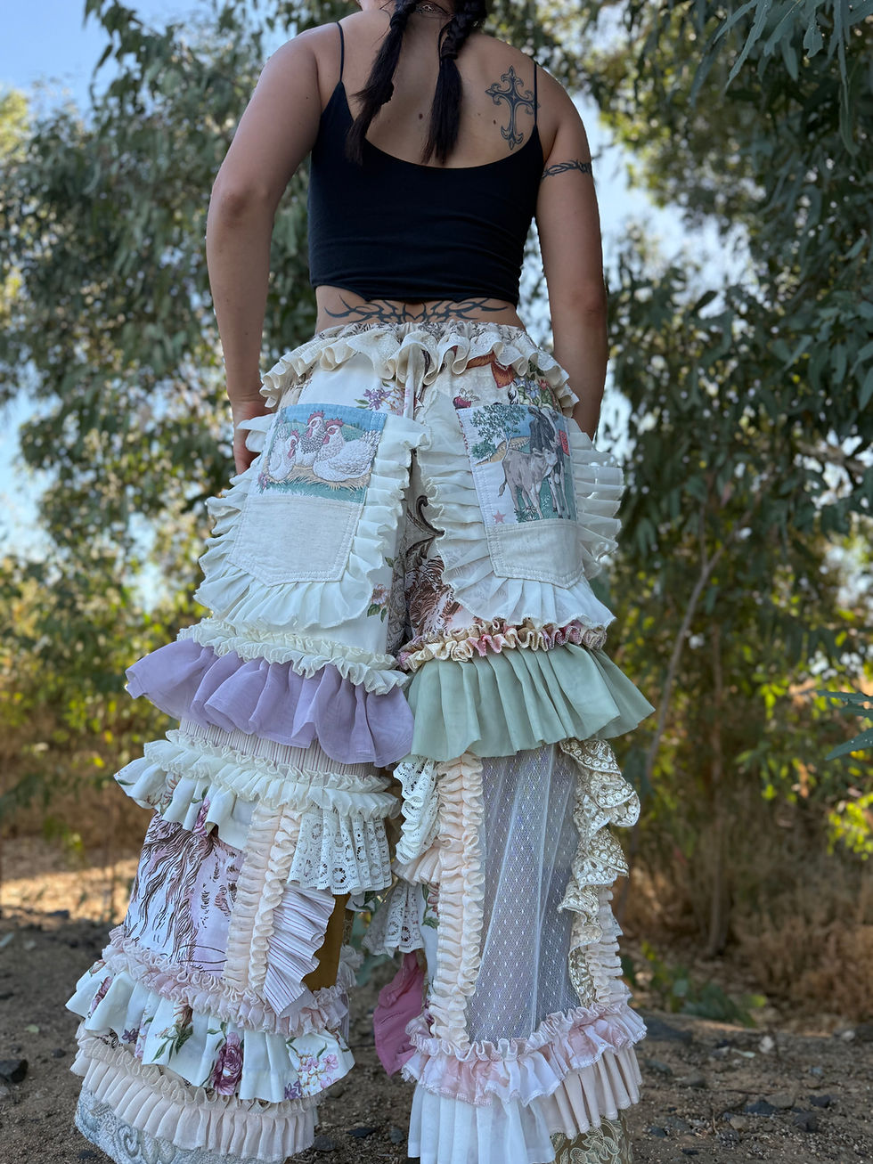 Thumbnail: Adjustable Waist Recycled Ruffle Pants✨XS-2XL✨