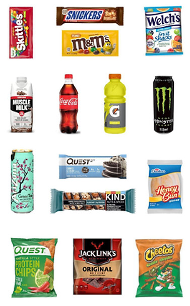 Vending Machine snacks options top brands