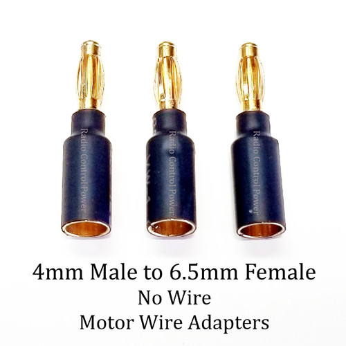 4mm Male to 6.5mm Female Motor NO Wire Adapter | Radio Control Power
