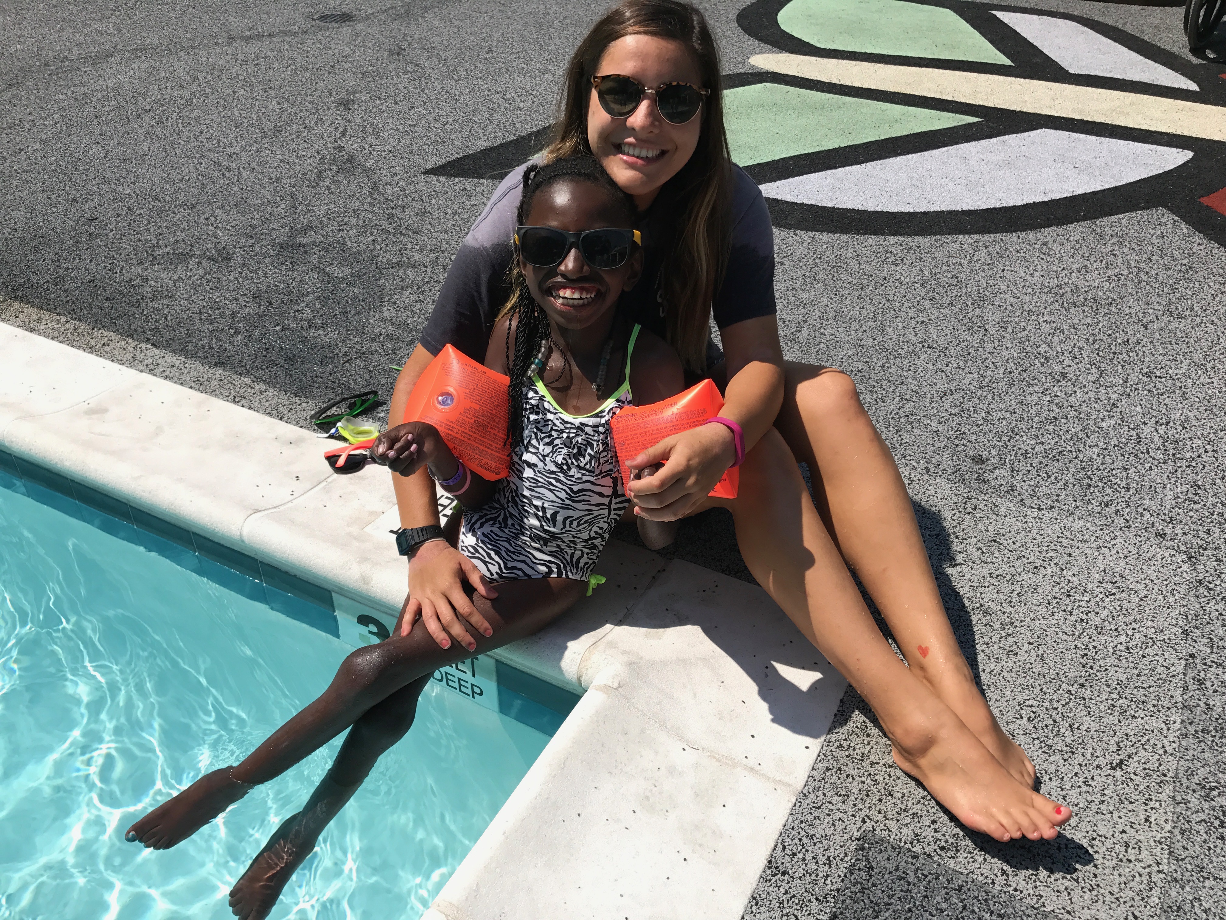 Hanging at the pool