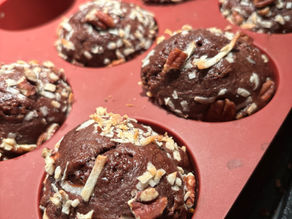 Chocolate Pecan Coconut Protein muffins