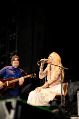 Paris Jackson opening up for Incubus in concert in Toronto on Jun 30, 2025