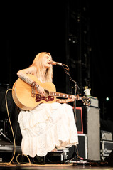 Paris Jackson opening up for Incubus in concert in Toronto on Jun 30, 2025