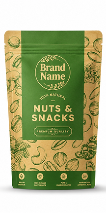 Kraft paper pouch for dry fruits and nuts packaging