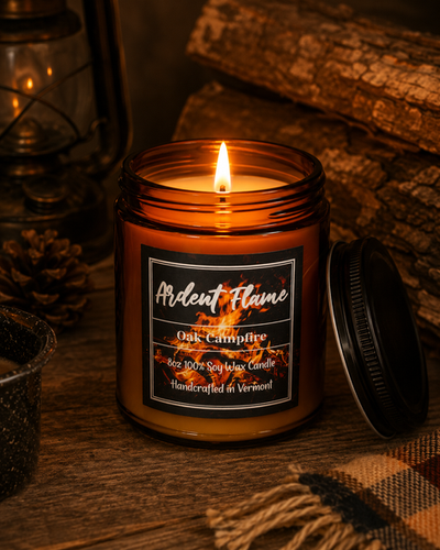 Oak Campfire | 100% Soy Candles Hand crafted in Vermont