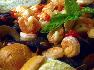 Mussels, Clams and Shrimp in Spicy Broth