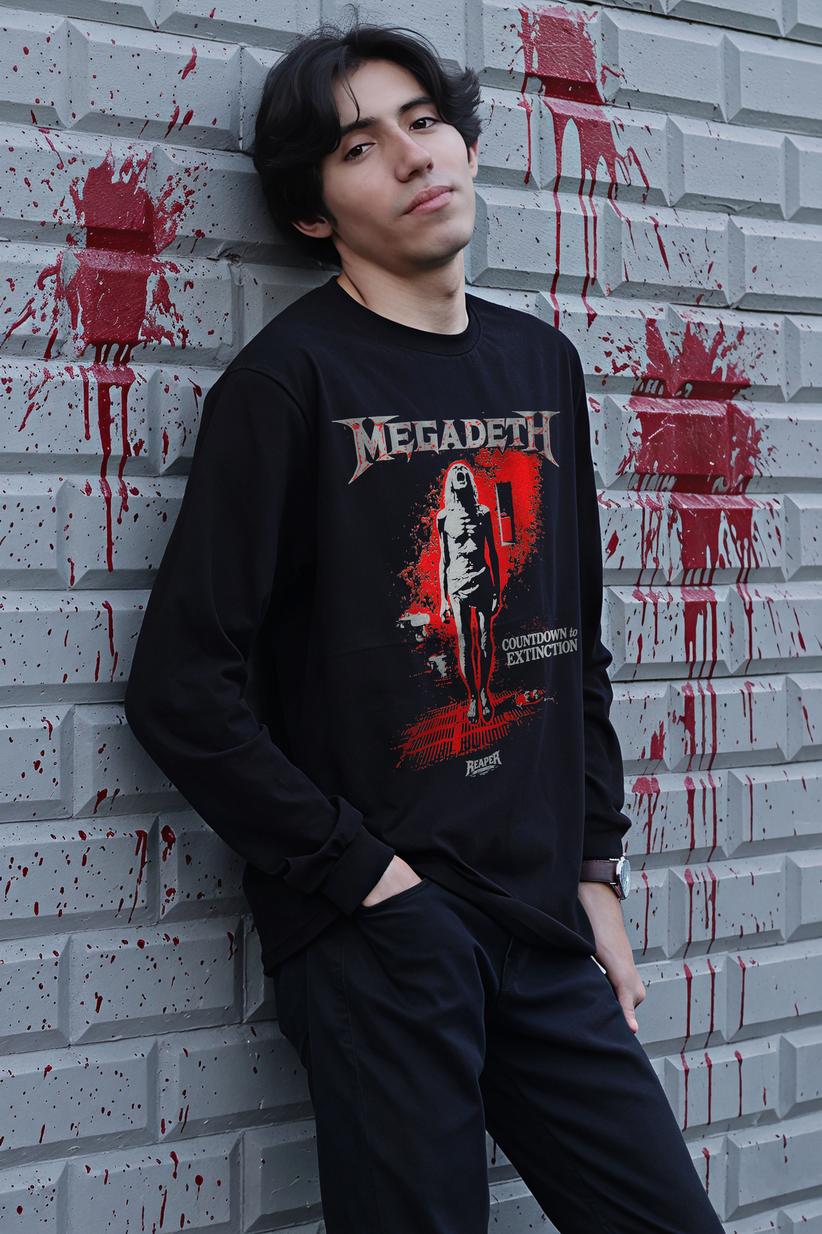 Playera Megadeth "Countdown To Extinction" (Manga Larga)