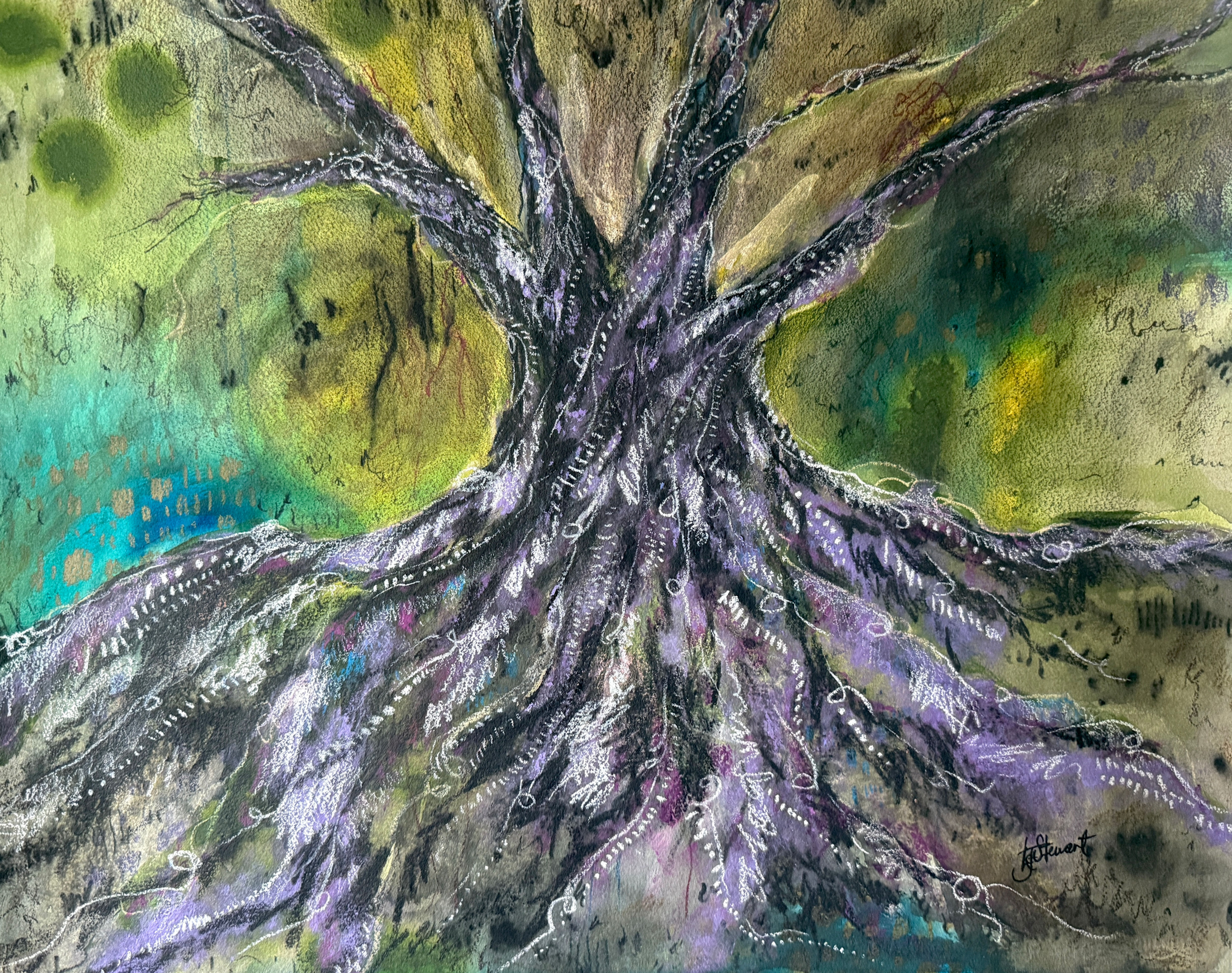 "You Took My Pain And Turned It Into Light" - Original by Lara-Jane Stew