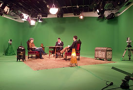 tournage studio vert