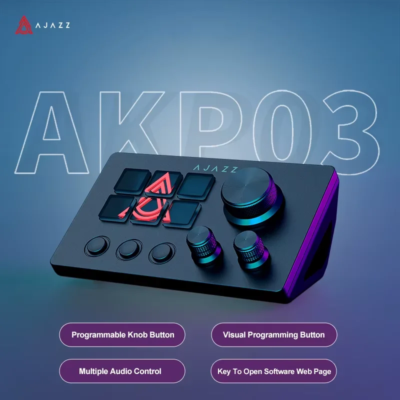 Painel de Atalhos Ajazz AKP03E/153E – Teclas Programáveis