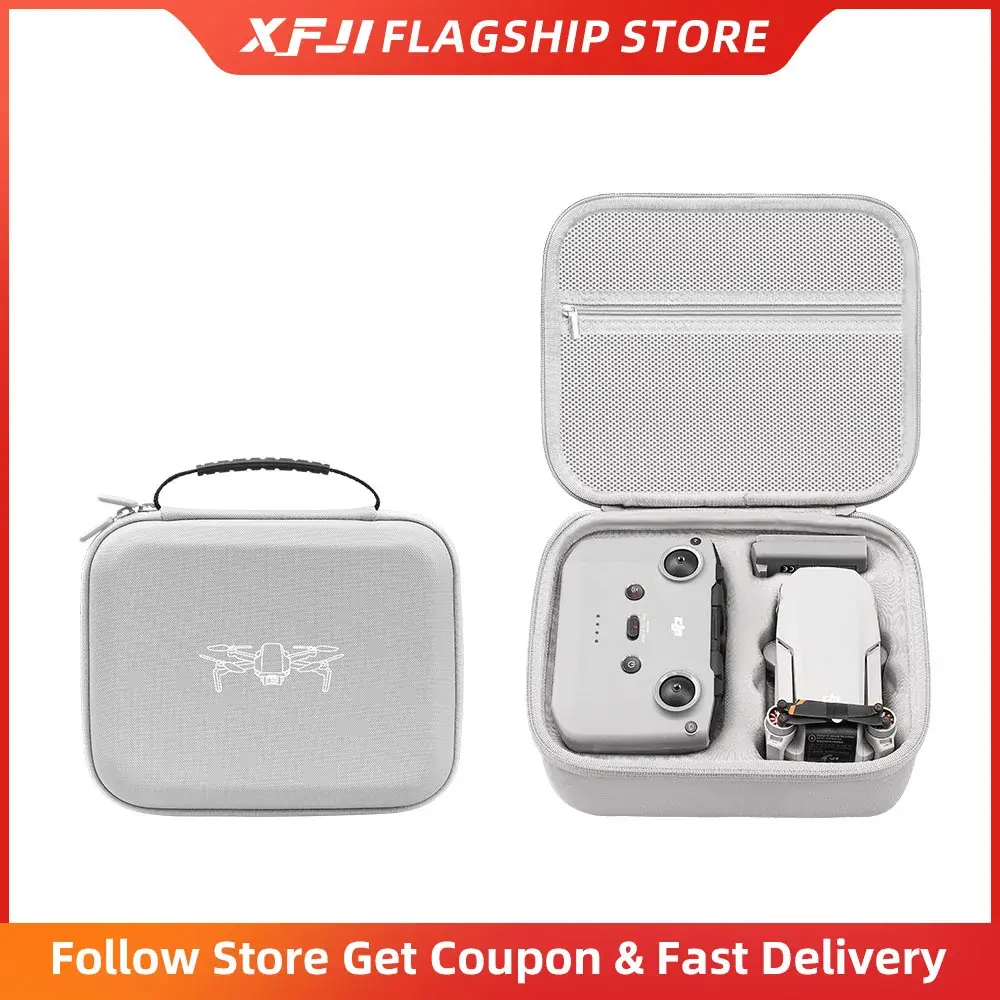 XFJI Storage Bag Protective Carrying Case PU Leather Handbag for DJI Mini
