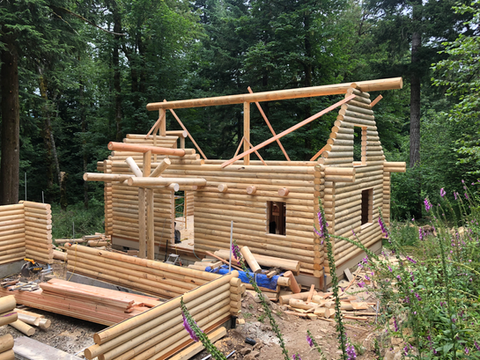 Stacking Log Home